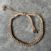 Nav Macrame Bracelet in soft macrame cord with brass beads