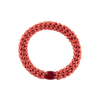 KKNEKKI woven hair tie in Deep Coral
