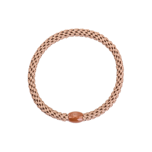 KKNEKKI slim woven hair tie in Nougat