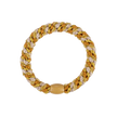 KKNEKKI woven hair tie in mustard velvet mix