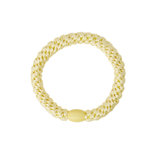 KKNEKKI woven hair tie in Light Yellow
