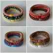 KKNEKKI Set of 3 woven hair ties, colour collage